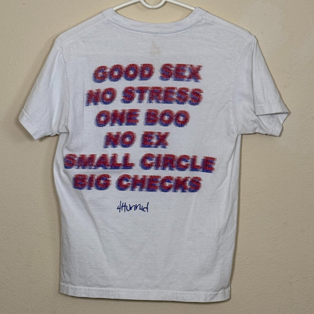 4 Hunnid Shirt Mens Black Short Sleeve No Stress, One Boo Big Logo Graphic Small
